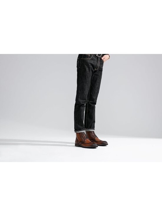 Men\'s Brown Boots Premium Leather Cap Toe Casual Boots Chukka Dress Boots main image 4